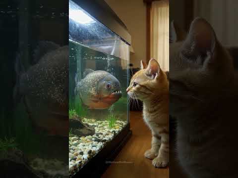 Shocking! The Kitten Can't Even Look at the Fish