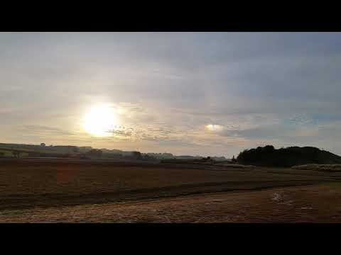 Beautiful sun dog (mock sun) over Northumberland