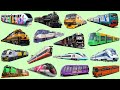 Train Name, Railway Vehicles, Trains and Subways | Learn Vehicle Name Sounds | Train For Kids