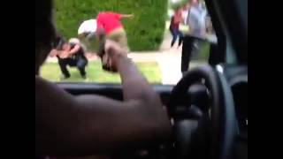 The FAKE hair brush drive by shooting prank