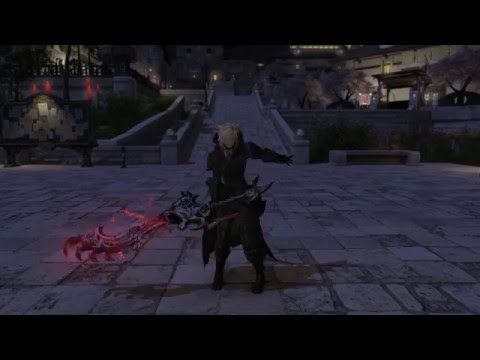 Final Fantasy XIV: Heavensward - Female Dark Knight - Battle Stance - Victory Pose