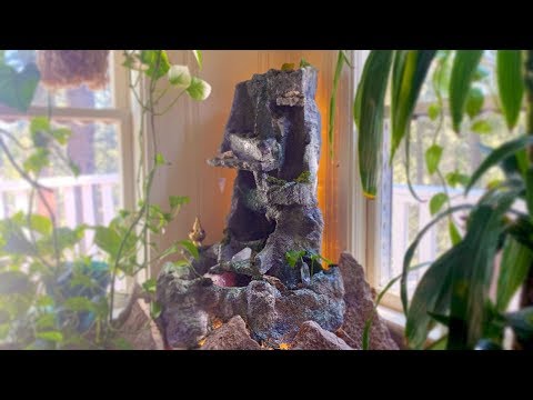 , title : 'DIY Waterfall made from Styrofoam & Concrete / Indoor Zen Garden'
