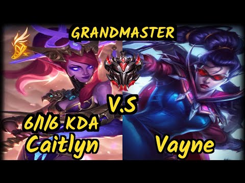 FORG1VEN (CAITLYN) vs VAYNE - 6/1/6 KDA BOTTOM ADC GAMEPLAY - EUW Ranked GRANDMASTER v9.6
