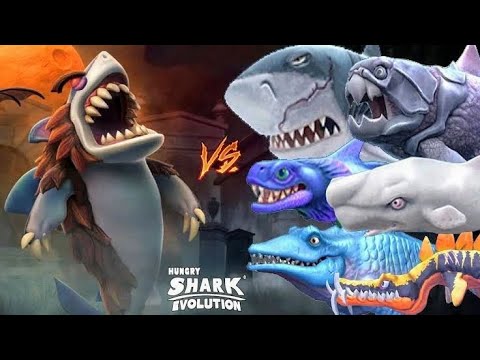 Hungry Shark Evolution WERESHARK Vs All Hungry Shark? - Hungry Shark New Gameplay