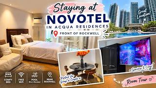 STAYING at NOVOTEL in ACQUA RESIDENCES ✨ | Front of Rockwell Makati | Room Tour 