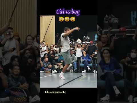 The girl is teaching him to dance😳💯 | B-boy girl | break dance | powered by Red Bull | short video