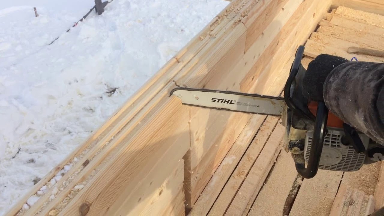 Выпиливание шипа для дальнейшего набора капитальной стены