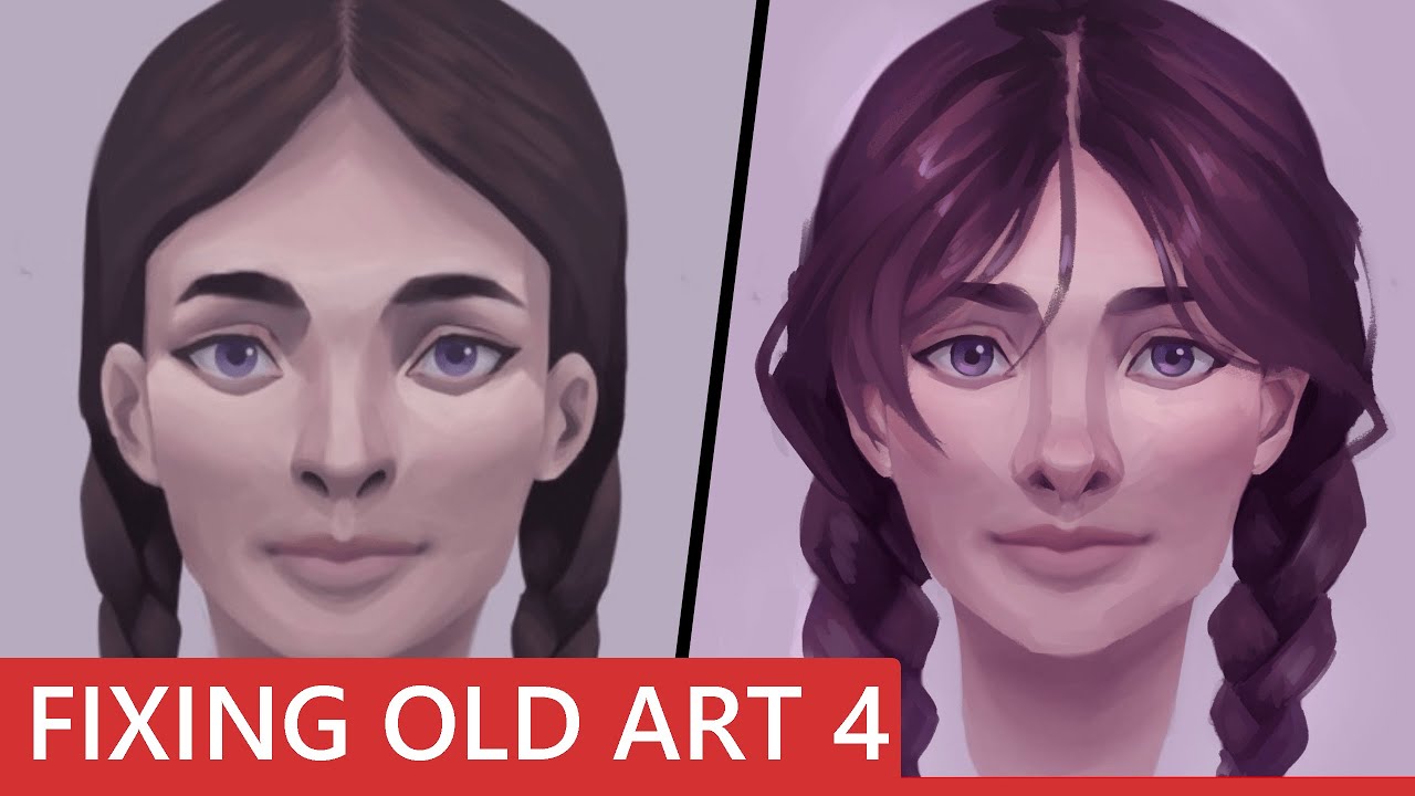 [PORTRAIT SPEEDPAINT] Redrawing My Old Art #4 – Purple Girl Portrait
