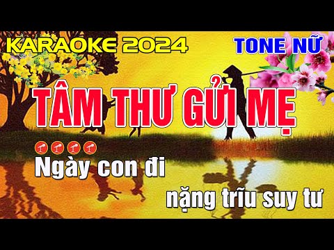 Tâm Thư Gửi Mẹ Karaoke Tone Nữ - Beat Chuẩn || Minh Điệp Organ