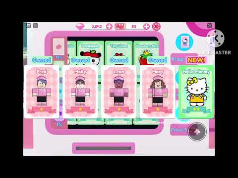 Opening 115 gacha tix in my hello kitty cafe :)