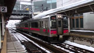 preview picture of video '奥羽本線701系 大曲駅発着 Ou Main Line Commuter Train'