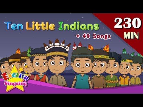 Ten Little Indians + More Number Songs | Top 50 Nursery Rhymes with lyrics | English kids video