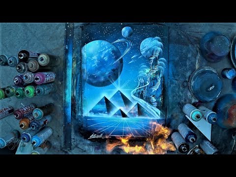 Ancient space - SPRAY PAINT ART by Skech Video