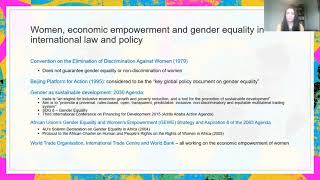 Academic Forum Guest Lecture Series: A Critical Approach to Gender and Trade in Africa