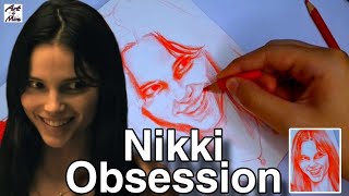 Drawing Nikki Freeman with Just ONE Colour 🎨