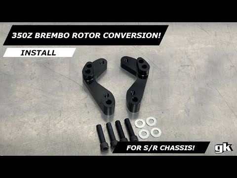 Gktech Z32 R32 S14 S15 Caliper Bracket To Suit 350Z V35 G35 Brembo Rotors - Install