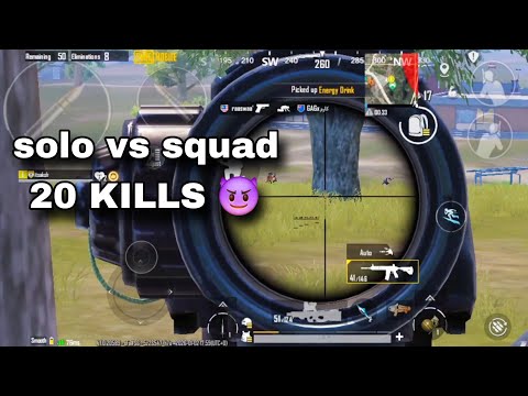 SOLO vs SQUAD 😈 | 20 KILLS  GAMEPLAY | PUBG MOBILE| pubg mobilepubg mobile gameplaysolo vs squadsolo