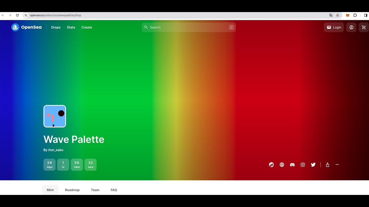 New scientific OpenSea NFT collections: WavePalette and WavePicker