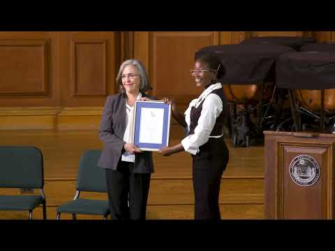 The 2023 Andover Alumni Award of Distinction All-School Meeting.