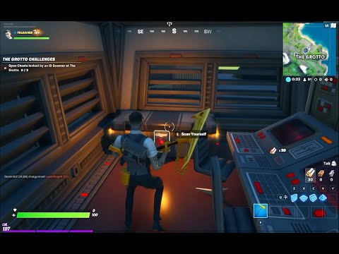 Open Chests locked by an ID Scanner at The Grotto 0/3 - Fortnite