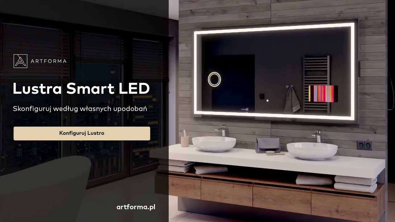 Lustra Łazienkowe z Podświetleniem LED - Artforma
