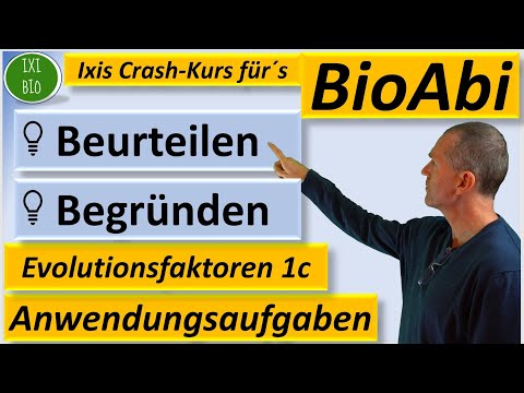 Anwendungsaufgaben Evolutionsfaktoren 1c, Selektionsart begründen, Schutzstatus begründen (BioAbi)