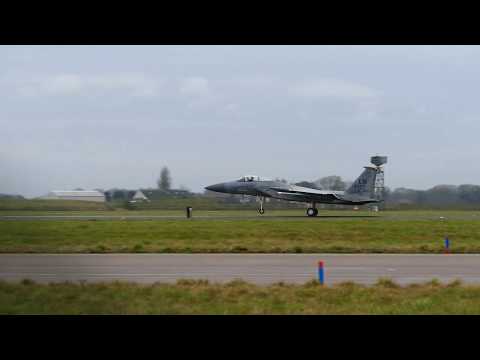 RAF Lakenheath F15 departure out of RAF Coningsby 05/12/19.