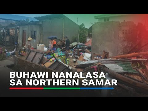 Buhawi nanalasa sa Northern Samar
