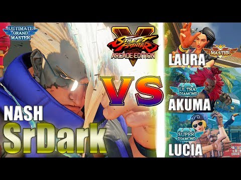 SFV AE 👊🏻 SrDark (Nash) vs Laura & Akuma & Lucia [S4]