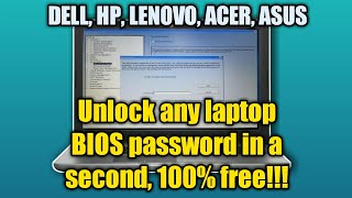 Dell bios unlock! at your home | unlock any laptop BIOS password it