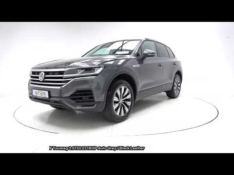 CMG VW SLIGO: 191T1475 VW Touareg 3.0TDI 231BHP Auto Grey / Black Full Leather
