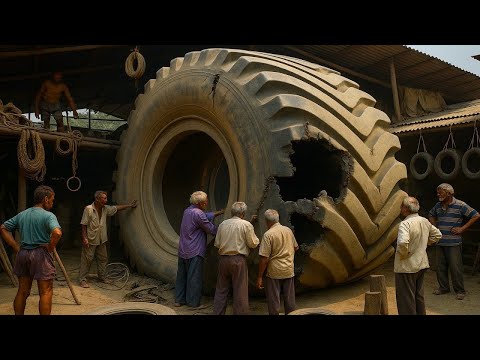 12-Foot Loader Tyre Cracked BADLY – Our Most Difficult Repair Yet!