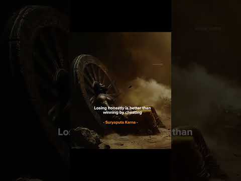 “Losing with honesty is better than winning by cheating 💯 | Suryaputra Karna Wisdom | #shorts”