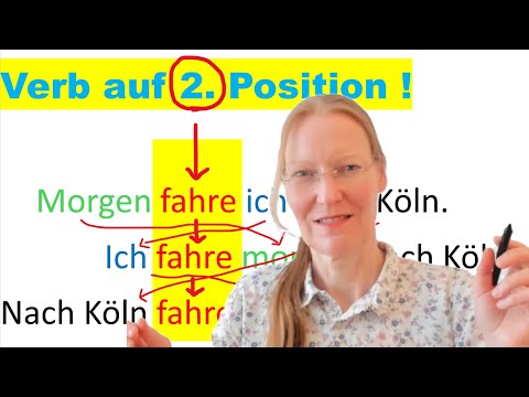 Deutsche Sätze richtig schreiben : Verb immer auf 2. Position - Satzbau - Verbstellung + Übungen
