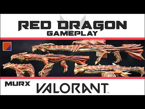 Elderflame VALORANT Skins GAMEPLAY | Red: Level 5 Chroma | Dragon Skin Collection Showcase