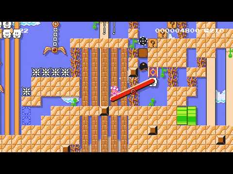 Grumpy Desert Temple by NoahSMM 9 🍄 Super Mario Maker 2 ✹Switch✹ #aop