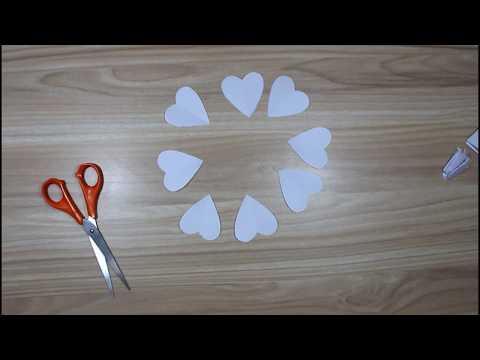 DIY How to make paper heart | Paper cutting design heart shape for decoration