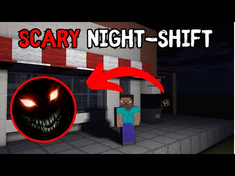 Lazy Chiku - SCARY NIGHTSHIFT ON GAS STATION😱 Minecraft Horror Story