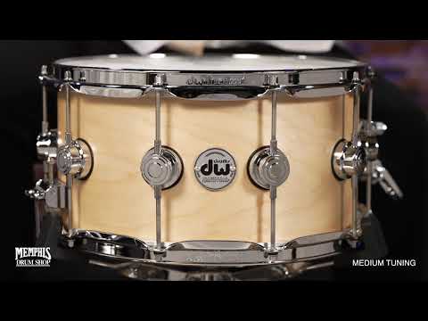 DW Collector's 7x14" Maple Snare Drum - Natural Satin Oil (Mint!) imagen 13
