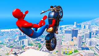 GTA 5 Spiderman Epic Jumps #24 ( Spider-Man Stunts &amp; Fails )