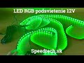 LED RGB podsvietenie vnútorné / vonkajšie - 12V / IR diaľkový ovládač / 4x pásik - Video Youtube
