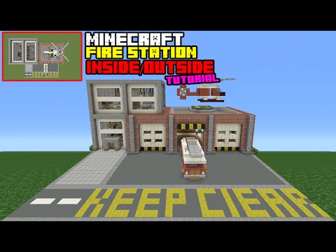 Tutorial di Minecraft: come realizzare l'interno/esterno di una caserma dei pompieri (interno/est...