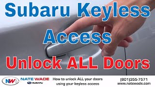 Subaru Keyless Access - How To Unlock All Doors