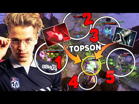 Topson Bristleback Raidboss 1v5 Gank Me More PLEASE! Epic TI Winner Plays - Dota 2