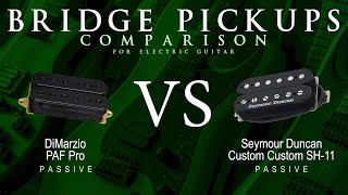 Video thumbnail for DiMarzio PAF PRO vs Seymour Duncan CUSTOM CUSTOM SH-11 - Passive Bridge Guitar Pickup Comparison by Mike Stamper