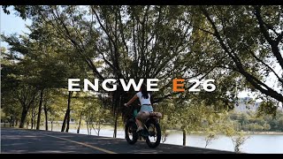 Vídeo de ENGWE E26 High-Step -Mountain Bike Elétrica 250W com Suspensão Hidráulica - Cor: Cinza - Pré Venda Lançamento