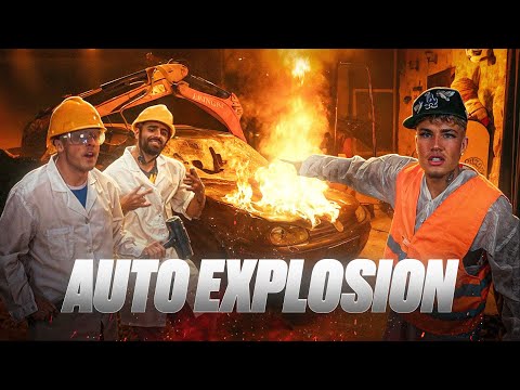 Jordan & Semih EXPLODE CAR with KONYGEBONY (Excavator)