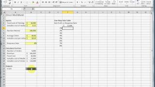How to make a one way data table in Excel
