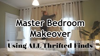 Master Bedroom Makeover on a BUDGET *Using ALL Thrifted finds* It took quite a turn...