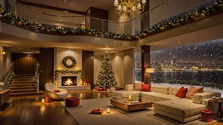 🎄🎅 Cozy Christmas Jazz Evening 2026 🔥 Fireplace Crackling & Peaceful Snowy Winter Relaxation ❄️